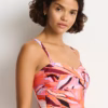 Sea Level Neon Wave Twist Bandeau One Piece Swimsuit – Berry