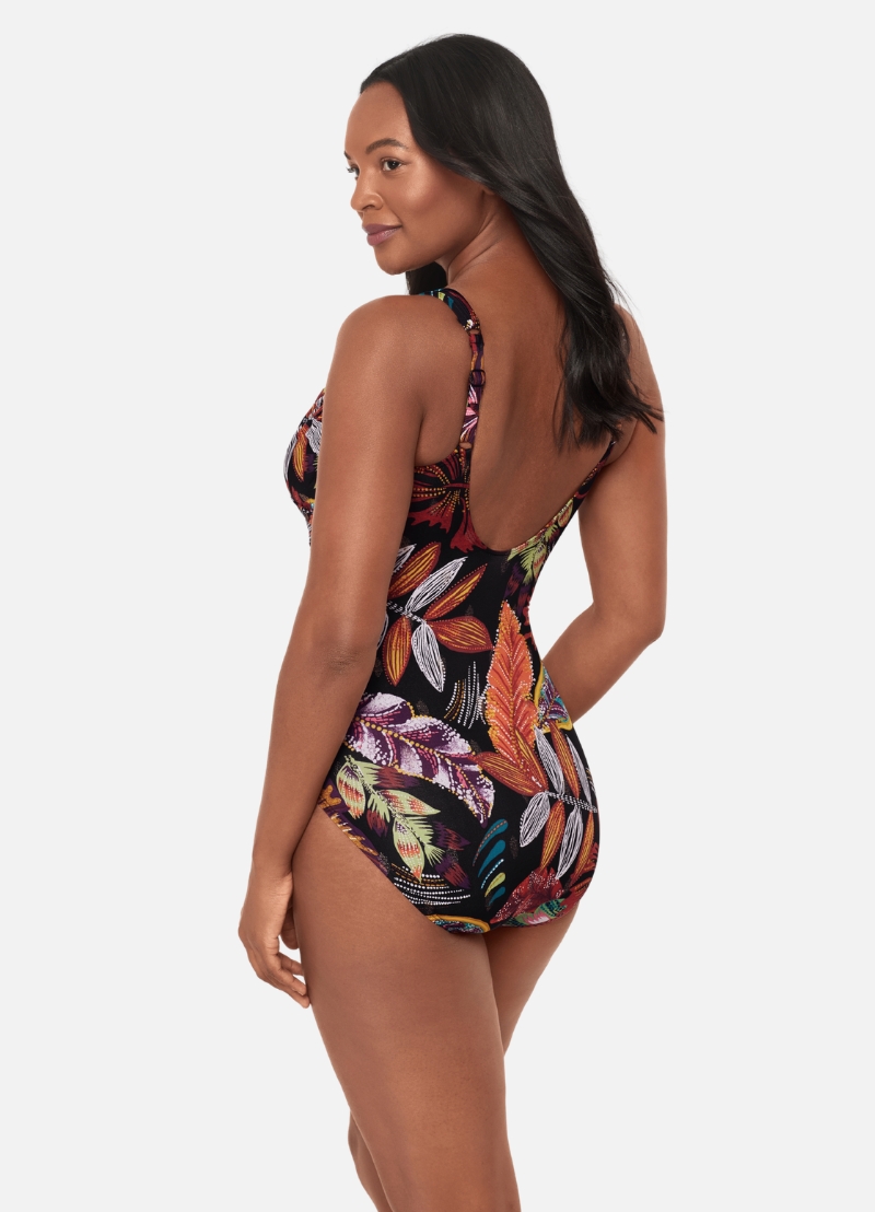Miraclesuit Madero One Piece in Pluma – side view on model