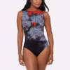 Miraclesuit Regatta One Piece in Steel Magnolias – front view on model